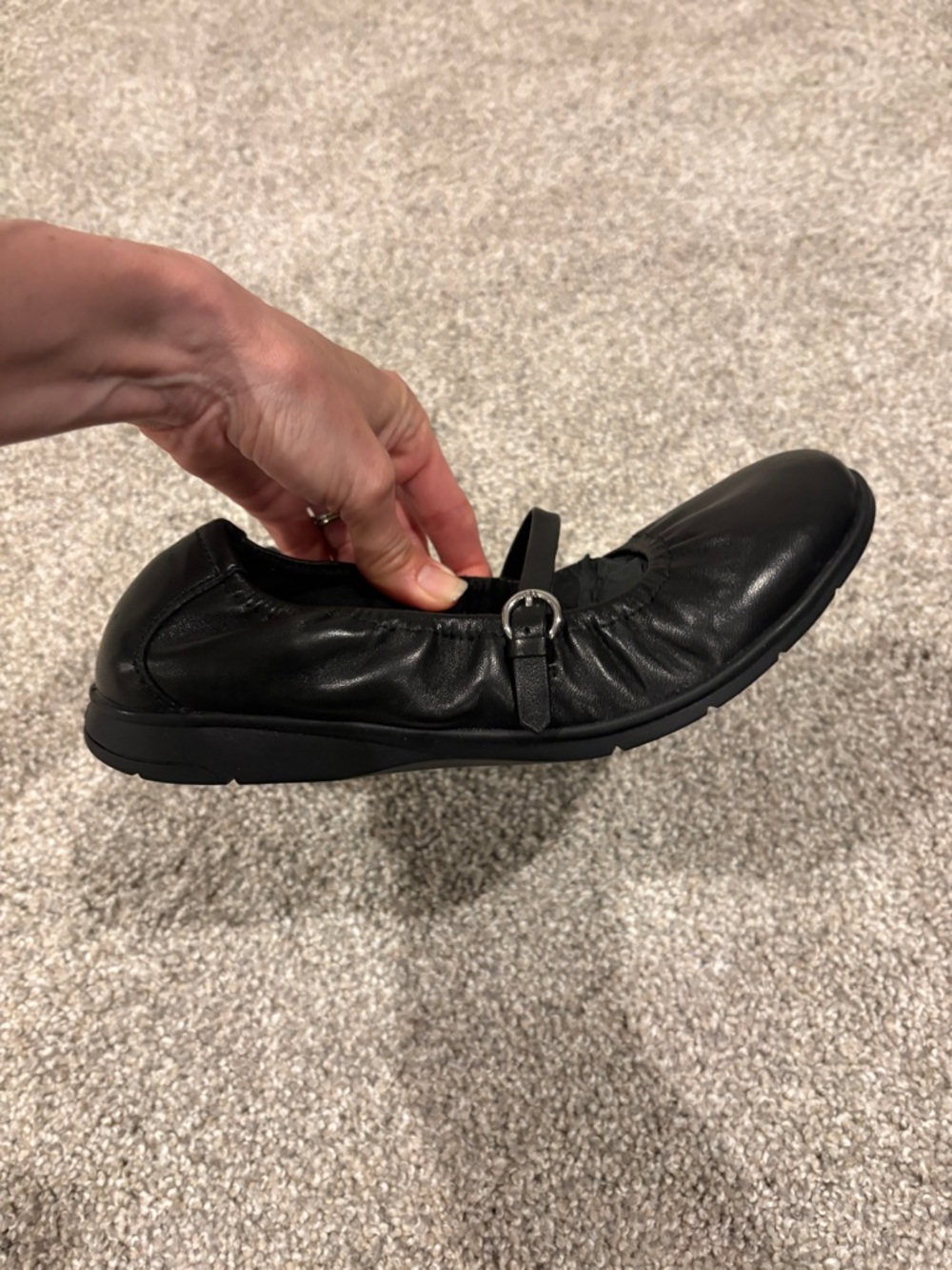 Earth ‘Korvino’ Mary Jane Casual Black Leather Arch Support Flat Shoe 8.5 wide - Picture 6 of 12